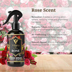 Vilara US Room Spray Freshener – Long-Lasting Luxury Perfume Scent, Linen & Fabric Spray for Bedding, Furniture, Home & Bedroom Aromatherapy – 16.9 fl oz (Rose)