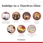 Tea Light Candles in Metal Cups - 8 Hours Clean, Long Burning White Unscented - 250 Votive Candles Bulk for Romantic Dinner, Wedding, Spa & Hotels by PARNOO