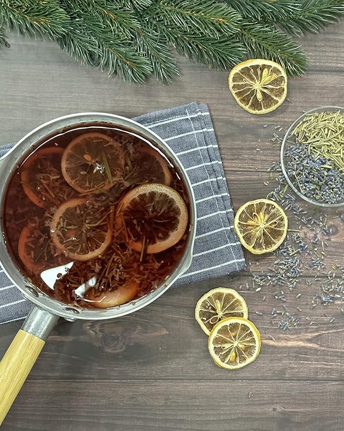 Potpourri Simmering, Happiness Simmer Pot Dried Lemon Slices, Rosemary & Lavender, Summer & Spring Stovetop Potpourri Kits for Home Housewarming Gift