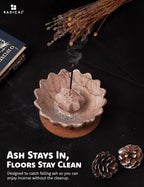 Radicaln Marble Incense Holder Marinara 5.5" Inches Handmade Incenses Holder for Sticks with 9 Incenses Holes - Ideal Incens Burner for Spiritual Decor