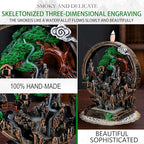 Mountain Waterfall Incense Burner，Backfall Incense Holder River, Incense Falls Meditation Decor for Room with Upgrade Incense Cones and Accessories (Chimney)