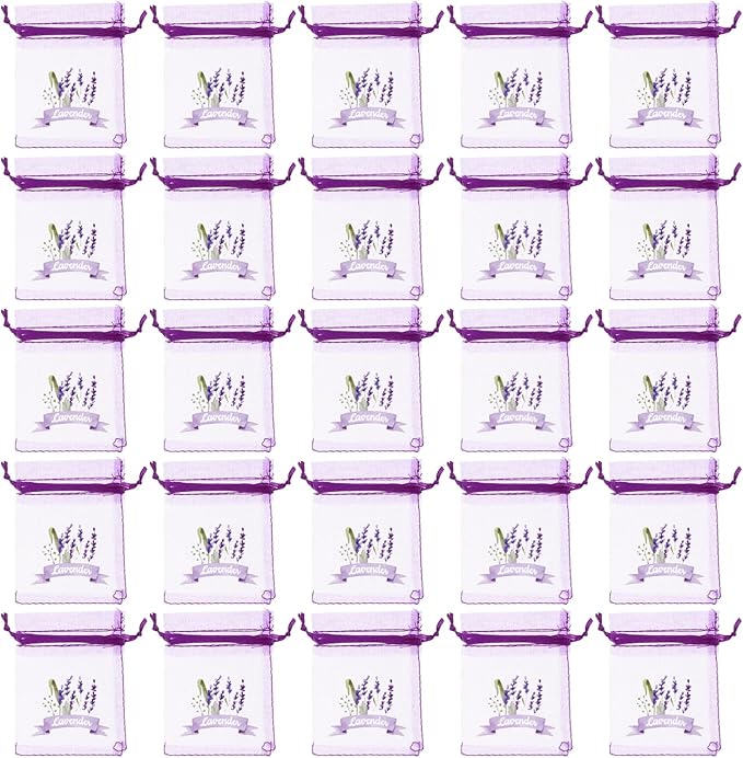 ABOOFAN 20pcs Drawstring Lavender Sachet Bags Pouches for Dried Lavender Fragrance Storage and Jewelry Organizing Versatile Empty Sachets for Home Use