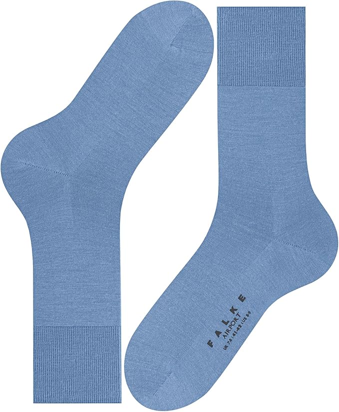 FALKE Men's Airport Dress Socks, Premium Merino Wool Cotton Blend, Sustainable Luxury, Eco-Friendly Business Casual, 1 Pair