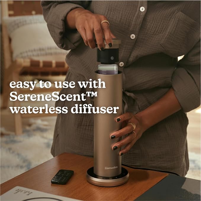 Homedics SereneScent Parisian Affair, Floral & Fresh Home Fragrance Oil, 120 ml, for use with Homedics SereneScent Waterless Diffuser (ARMH-970/973), Clean & Natural, up to 100% USDA Biobased