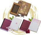Hasegawa Japanese Low Smoke Mini Incense 3-Variety Pack (Total 140g) | Tranquil Essence with Siamese Agarwood & Sandalwood, Floral Rose, and Sakura | Refined Japanese Blends