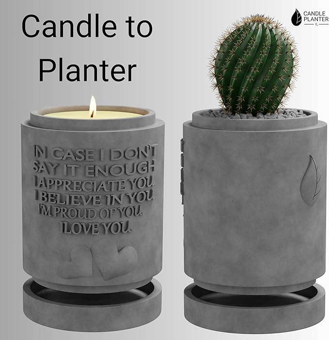 Candle Planter Hug in a Jar Romantic, Aromatherapy Candles - Natural Soy Wax, Long-Lasting 50-Hour Burn, Lavender Scents - Gifts for Him, Her, Couple, Husband and Wife Birthday Gift Ideas, Unique Cool