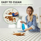 Drawer and Shelf Liner, Non-Slip Kitchen Cabinet Liners Non-Adhesive Thick Strong Grip Waterproof Washable Mats Protect Dresser Shelves Cupboard Bathroom Cabinets, Green Plaid, 24 in X 10 FT