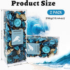 SCENTORINI Potpourri Bags, Potpourri Bowl Filler, Blue Vase Filler, 10.44 oz Ocean Scented Bowl Fillers for Home Decor, Coastal Bathroom Beach Decor
