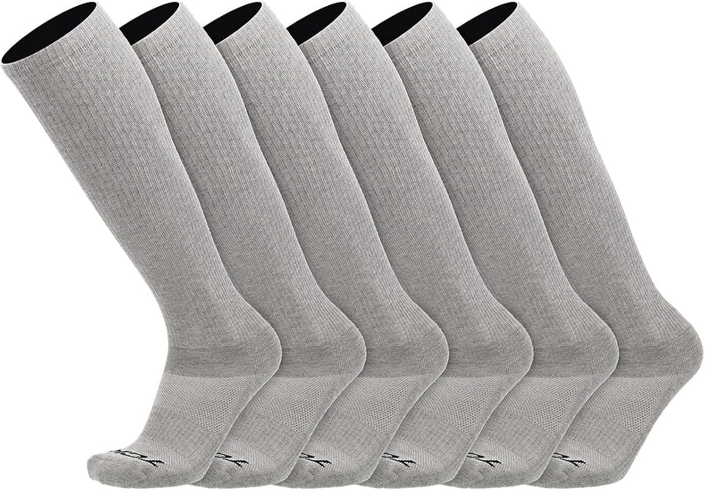 Over the Calf Work Socks for Men and Women 9-11 10-13 13-15 Moisture Wicking Tall Cushioned Knee High Boot Socks 6-pack