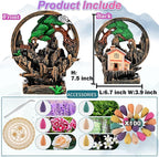 Mountain Waterfall Incense Burner，Backfall Incense Holder River, Incense Falls Meditation Decor for Room with Upgrade Incense Cones and Accessories (Chimney)