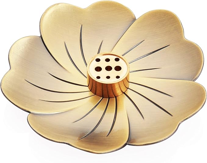 Stick Incense Burner Coil Incense Holder Nine Hole Type Design Brass