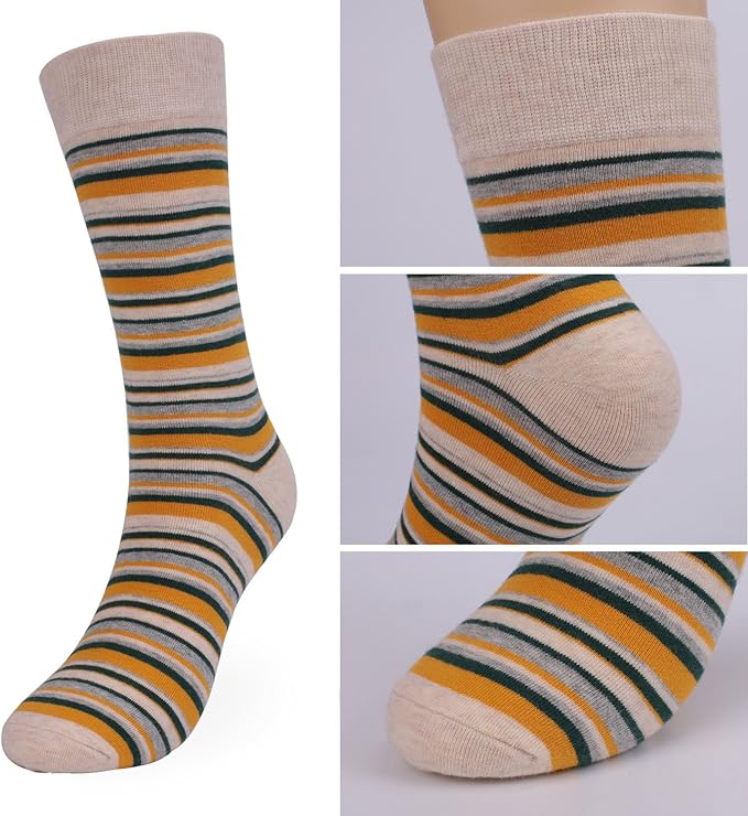 DRASEX Men's Dress Socks Funky Colorful Pattern Cotton Novelty Casual Crew Socks