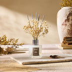 Airkeep Reed Diffuser Set,3.38 fl oz (100 ml) - Clean Cotton Oil Diffusers with 8 Reed Sticks, Home Fragrance Reed Diffuser for Bathroom Shelf Decor