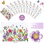 10 Sheets Drawer Liners for Dresser Scented Drawer Liners Non Adhesive Scented Paper for Fragrant Home Shelf Closet(Jasmine,Colorful Pattern)