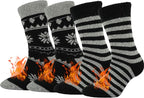 BomKinta Thermal Socks Men - Winter Warm Socks for Cold Weather Crew Socks - Cozy Soft Thick Christmas Boot Socks Size 7-11