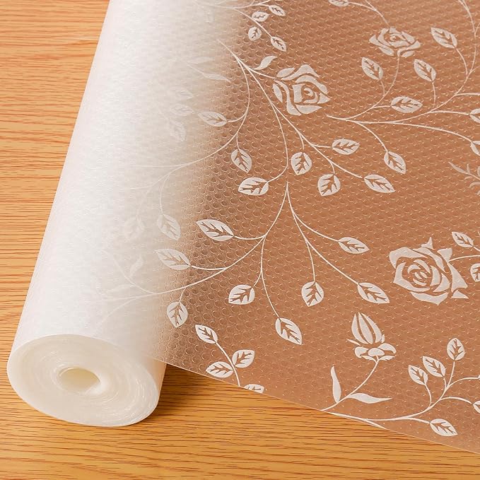 Cooyes Shelf Liner – Premium Non-Adhesive Cabinet & Drawer Liner for Kitchen – Waterproof Shelf Paper with Modern Pattern – Durable EVA Cabinet Mat – Easy to Cut