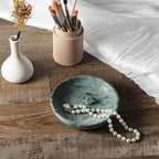 Koville Natural Green Marble Incense Holder, Upgraded 6" Incense Holders for Sticks, Sturdy Incense Burner Ash Catcher, Ideal for Meditation, Relaxing, Easy to Clean