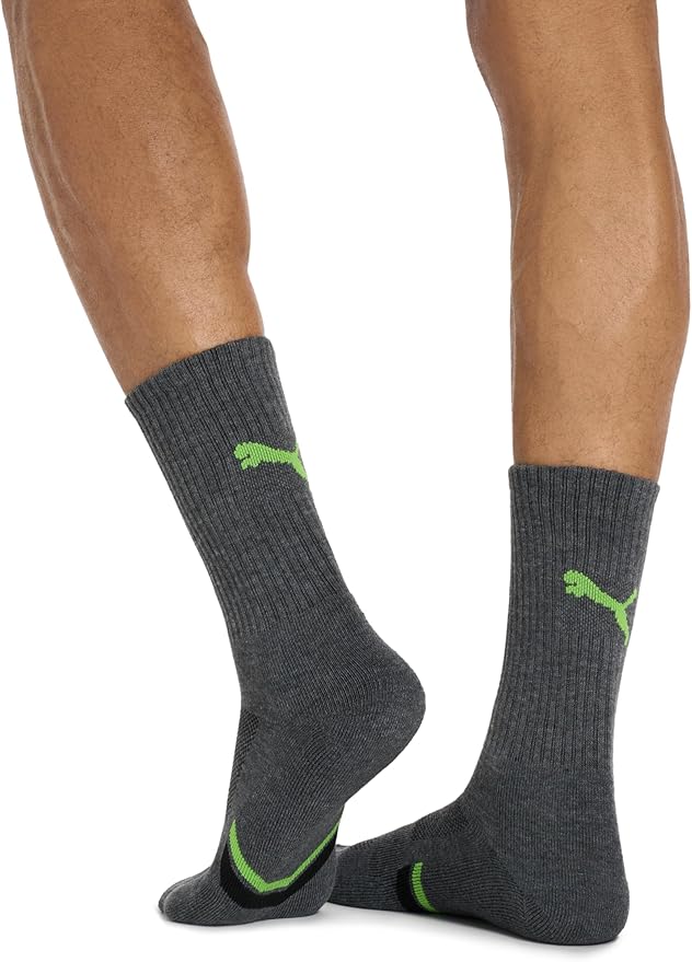 PUMA mens 6 Pack Crew Socks