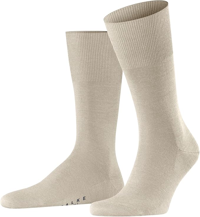 FALKE Men's Airport Dress Socks, Premium Merino Wool Cotton Blend, Sustainable Luxury, Eco-Friendly Business Casual, 1 Pair