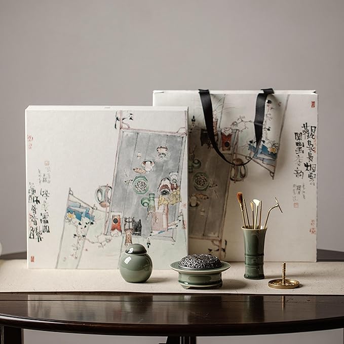 Powder Incense Burner Set - Making Incense Seal with 12pcs Toolskit, Incense Holder for Stick/Cone/Coil/Powder, Gift for Women and Fragrance