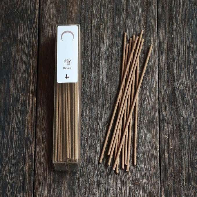 Asayu Japan Traditional Incense Sticks - Forest Set (Hinoki Cypress + Japanese Cedar Wood), 40gr (Each Scent 20g), for Yoga, Zen Meditation and Relaxation - Traditional Smoke Type