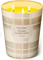 HomeLights Home Comforts Scented Candles | 34oz Soy Candles Rustic Modern 3-Wick Large Candle Jars | Ideal Candle Gifts for Events, Home Decor Stress, Relief & Relaxation