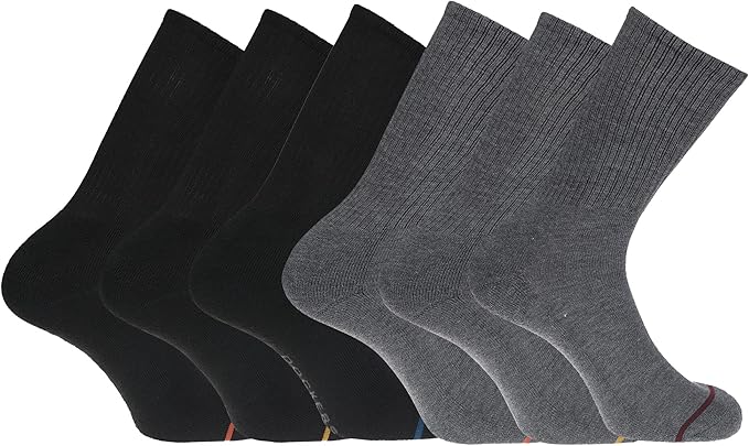 DOCKERS Men's Performance Socks - 3-Pairs and 6-Pairs Athletic and Dress Crew Socks for Men