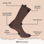 DOCKERS Men's Performance Socks - 3-Pairs and 6-Pairs Athletic and Dress Crew Socks for Men