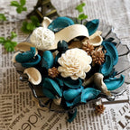 Qingbei Rina Blue Potpourri,Ocean Scent Potpourri Dried Flower, Decorative Bowl Vase Filler, Home Fragrance Sachet, Beach Coastal Breeze Decor,9.8 Oz