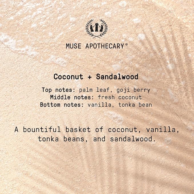 Muse Apothecary Flush Ritual - Aromatic & Refreshing Toilet Spray, Use Before You Go, 2 oz, Infused with Natural Essential Oils - Coconut + Sandalwood