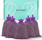 10 Lavender Sachet Bags, Fully Stuffed Scented Sachets with Hanger Hooks, Perfect for Closets, Drawers, Cars, Gym Bags, or Anyplace That Needs to Smell Better