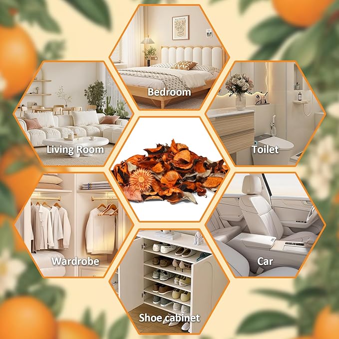 SCENTORINI Potpourri Bags, Citrus Scent, Potpourri Vase Filler, 10.44 oz, 2 Pack Home Fragrance Sachet Dried Flower, Bowl Fillers for Home Bathroom Coastal Decor