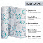 Drawer and Shelf Liner, Non-Slip Kitchen Cabinet Liners Non-Adhesive Thick Strong Grip Waterproof Washable Mats Protect Dresser Shelves Cupboard Bathroom Cabinets, Spiral, 24 in X 30 FT