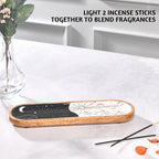 Folkulture Incense Holder or Burner, Modern Insense Stick Holder for Sticks, Insence-Stick | Incense Ash Catcher or Holder for Home, Wooden Incence Tray for Gifting, Yin Yang - 12 Inches