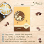 Floral Simplicity Caramel Latte Scented Sachets Pack of 3, Fall & Winter - Long-Lasting Scented Bags, Home Fragrance, Air Freshener & Deodorizer for Closet, Room, Drawer, or Cars, Made in The USA