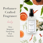 The Laundress Delicate Fabric Spray, Wrinkle Release Spray, Upholstery and Linen Spray, Silk & Lingerie Refresher, Lady Scent, Citrus, Rosewood, Musk, 8 Fl Oz