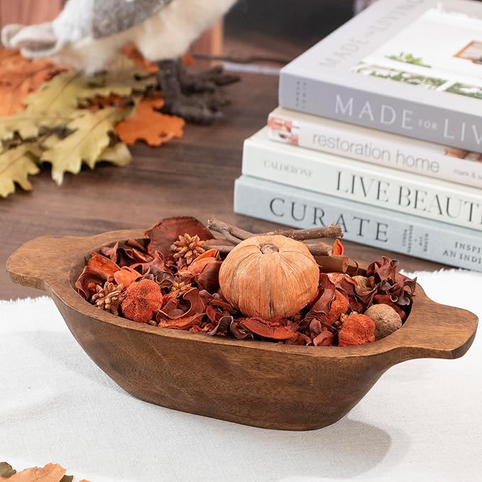 Fragrance Potpourri Bag Home Décor | Floral Petals Vase & Bowl Filler Decoration (Pumpkin Orange)