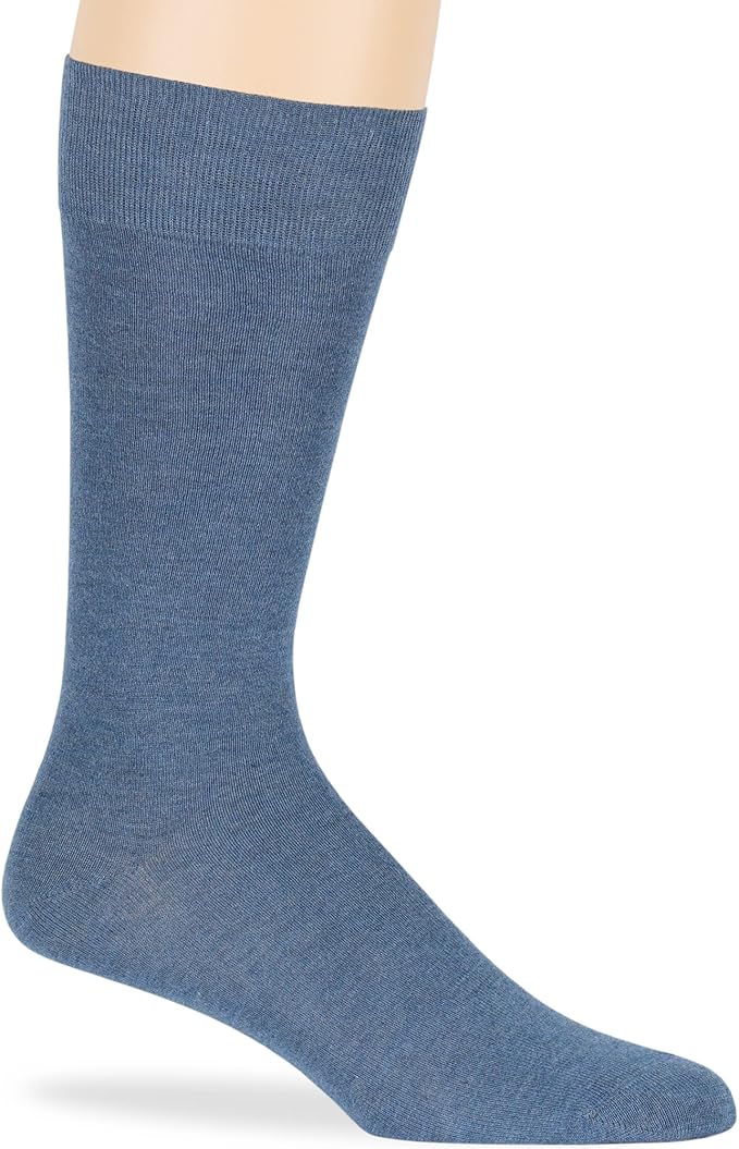 7BigStars Mens Dress Socks – 4 Pack Bamboo Crew Fit, Solid or Patterned, Thin Seamless Breathable Business