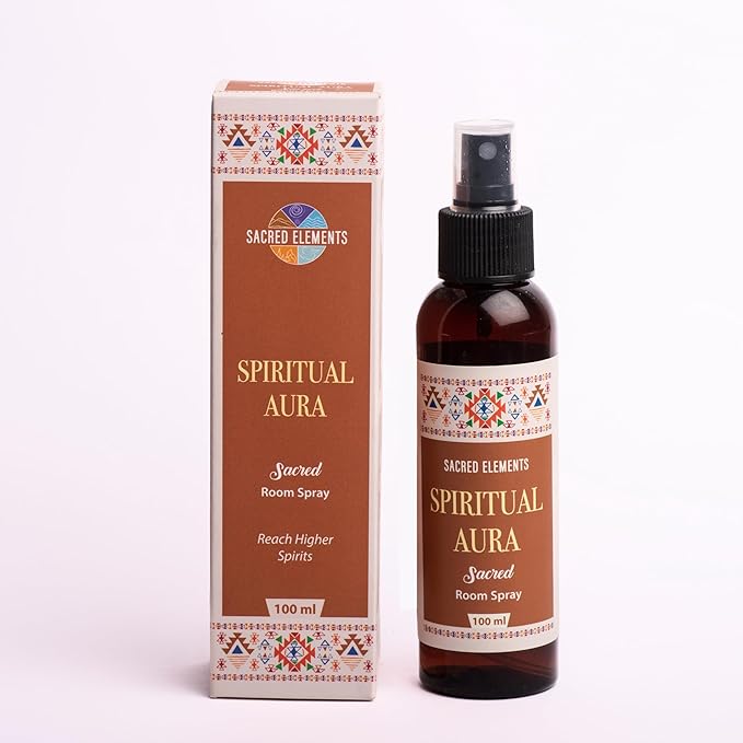 Sacred Element's Spiritual Aura Room Spray | Natural Purifying Mist for Energy Clearing, Negativity Release, Spiritual Balance & Aromatherapy | 3.38 Fl Oz / 100ml Non-Toxic Air Freshener.