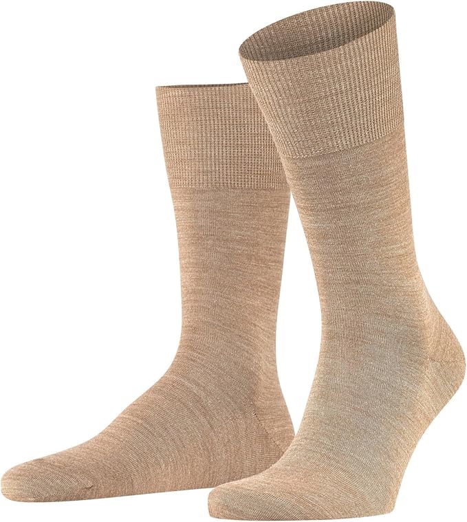 FALKE Men's Airport Dress Socks, Premium Merino Wool Cotton Blend, Sustainable Luxury, Eco-Friendly Business Casual, 1 Pair