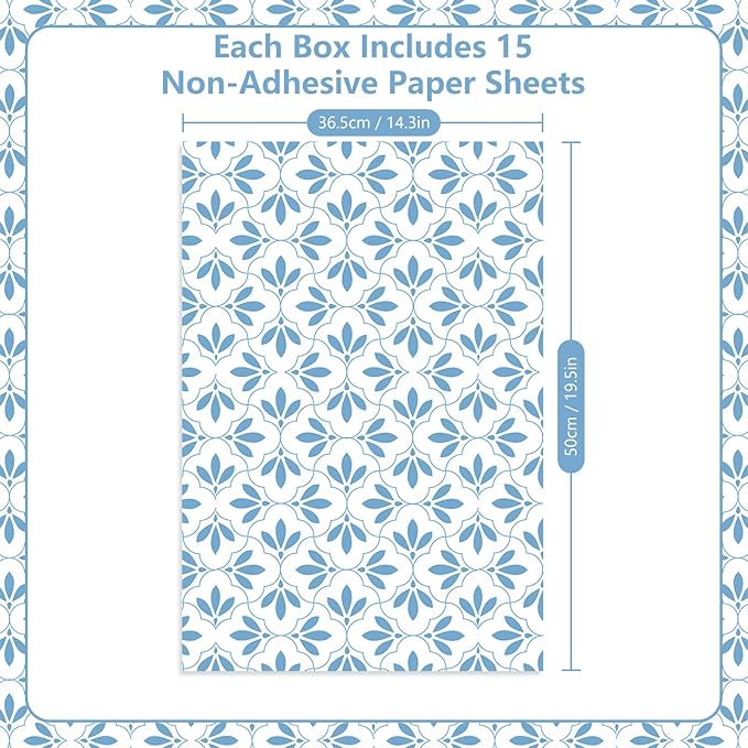 SCENTORINI 15 Sheets Drawer Liners for Dresser, Linen Scented Drawer Liners, Drawer Paper Liner 14.3x19.5 Inch, for Fragrant Drawer Liners for Home Shelf Closet