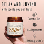 21st Birthday Gifts for Her - 'Limited Edition 2004' Soy Candle, w/Champagne on Ice I 21st Birthday Gifts for Women I 2004 21 Birthday Gifts for Her I 9oz Reusable Jar, 50Hr Burn, Made in USA