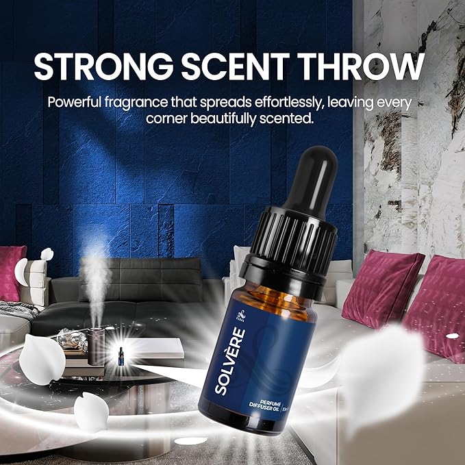 Solvère Perfume Inspired Diffuser Oil | Perfume Oil Diffuser Refill | 10ml Essential Oil for Diffusers | Versatile and Mess-Free | Essential Oil Refill by Perfa