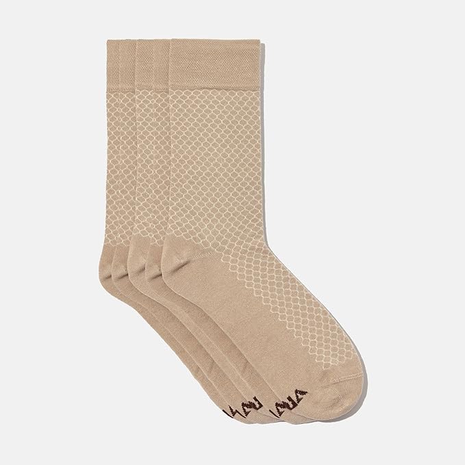 VRD Men’s Dress Socks, Bamboo 5-Pack Mens Socks, Mid Calf Length, Crew Socks Gift for Men Shoe Size 8-13