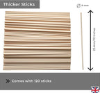Ziffs Home® 120pcs Natural Fibre Reed Diffuser Sticks - 25.4cm/10in x 4mm/0.16in - Thick Reeds Sticks - Fibre Reeds for Diffusers