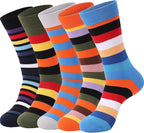 DRASEX Men's Dress Socks Funky Colorful Pattern Cotton Novelty Casual Crew Socks