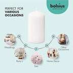 Bolsius White Pillar Candles – 2x3 Inches – 20 Pack Unscented – Premium European Quality – Dripless, Smokeless, and Clean Burning Household Candles – Perfect for Wedding, Party, Dinner, And Home Décor