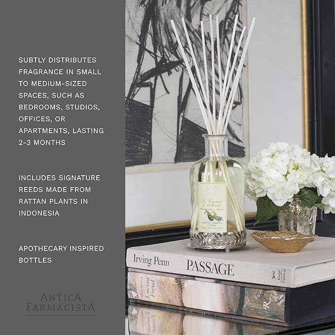 Antica Farmacista Home Ambiance Diffuser,Lemon Verbena and Cedar,8.45 Fl Oz