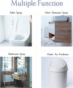 Clean-n-Fresh Toilet Spray, Poop Spray Eucalyptus Scent, 100% Natural Plant Essential Oil Bathroom Air Fresheners Spray, 400 Plus Uses, Long Lasting Odor Eliminator, 2 Pack