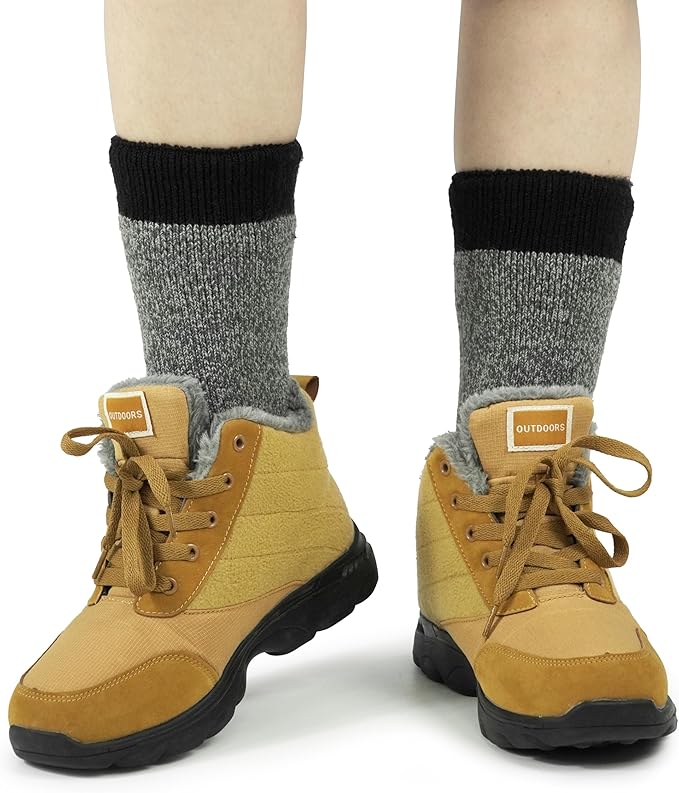 BomKinta Thermal Socks Men - Winter Warm Socks for Cold Weather Crew Socks - Cozy Soft Thick Christmas Boot Socks Size 7-11